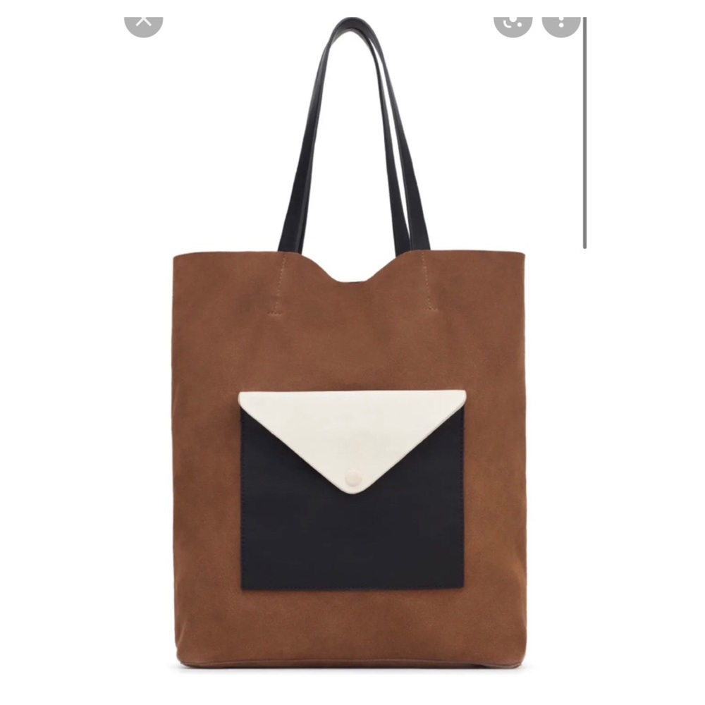 NWT Zara Brown Suede tote Bag